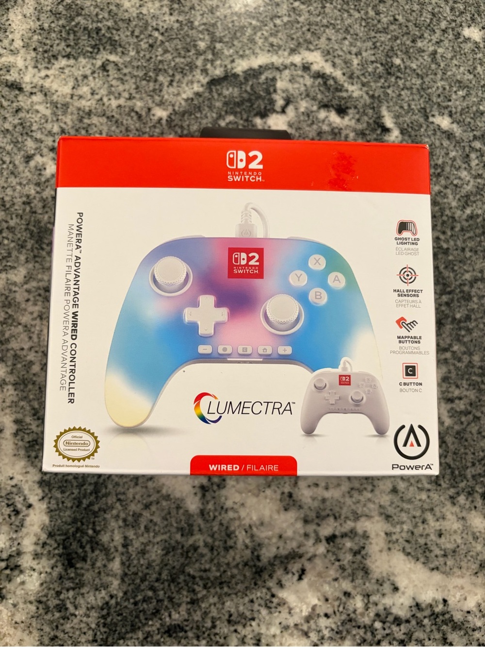 Lumectra Wired Controller for Nintendo Switch - Gradient Blue/Purple/White